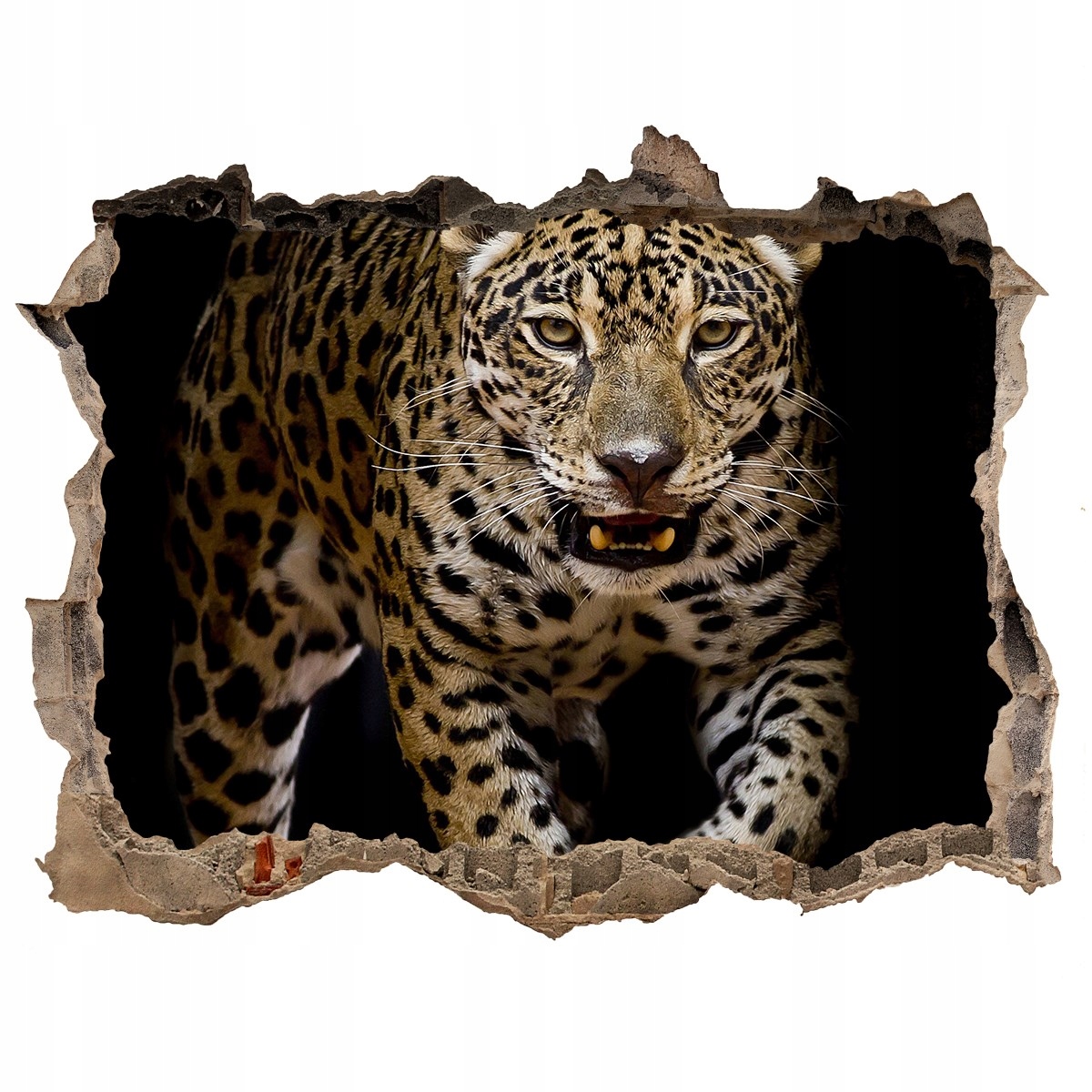 

Dziura 3d okleina Naklejka ścienna Jaguar 168x113