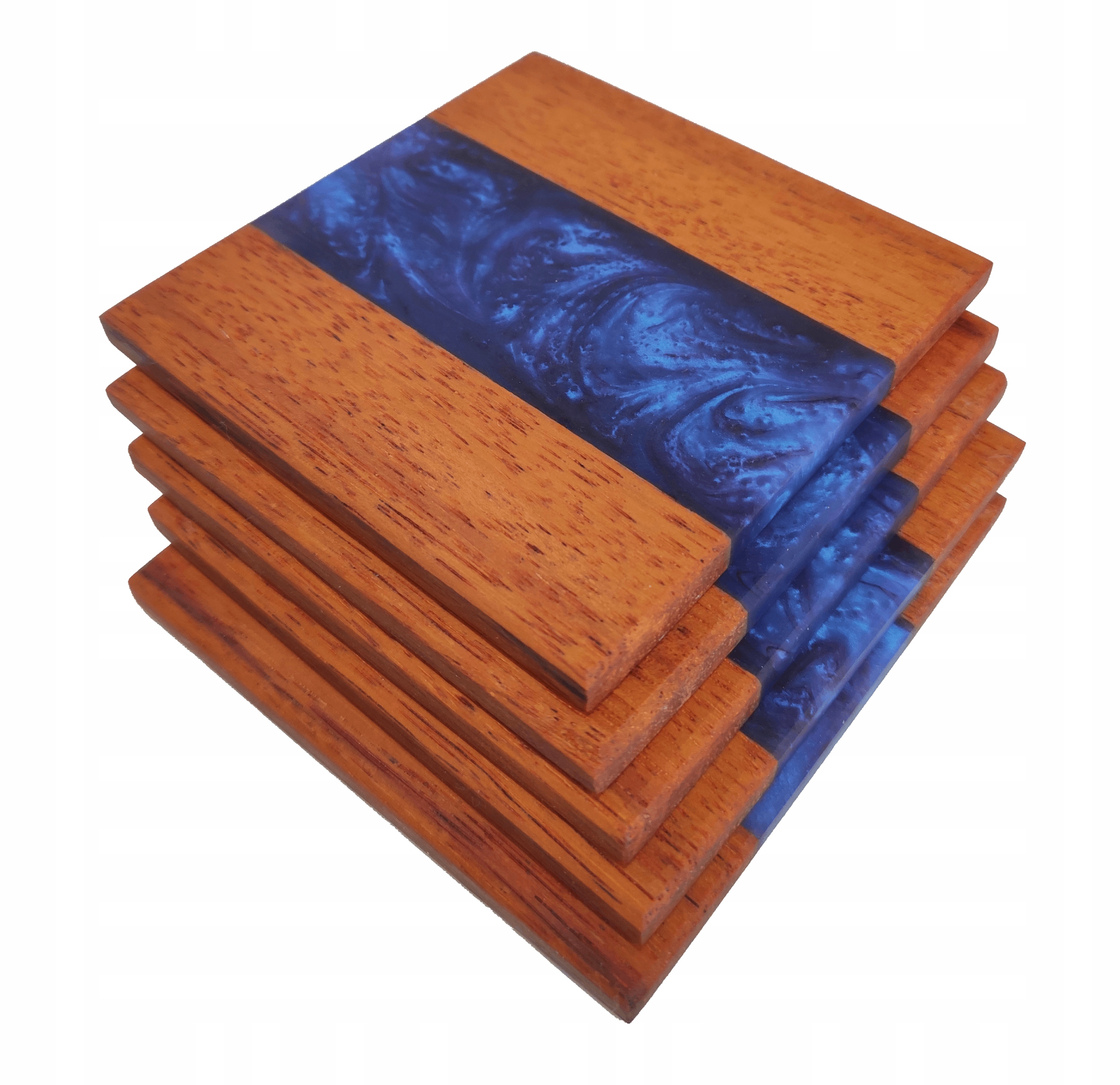 Elegantní podtácky pod hrnek z Exotického dřeva a pryskyřice