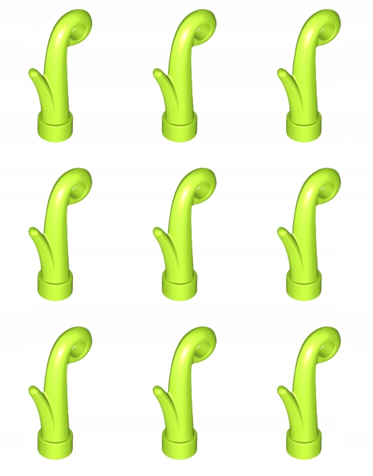

Lego 15279 Liść Trawa lime Nowy (4g) 9 szt.