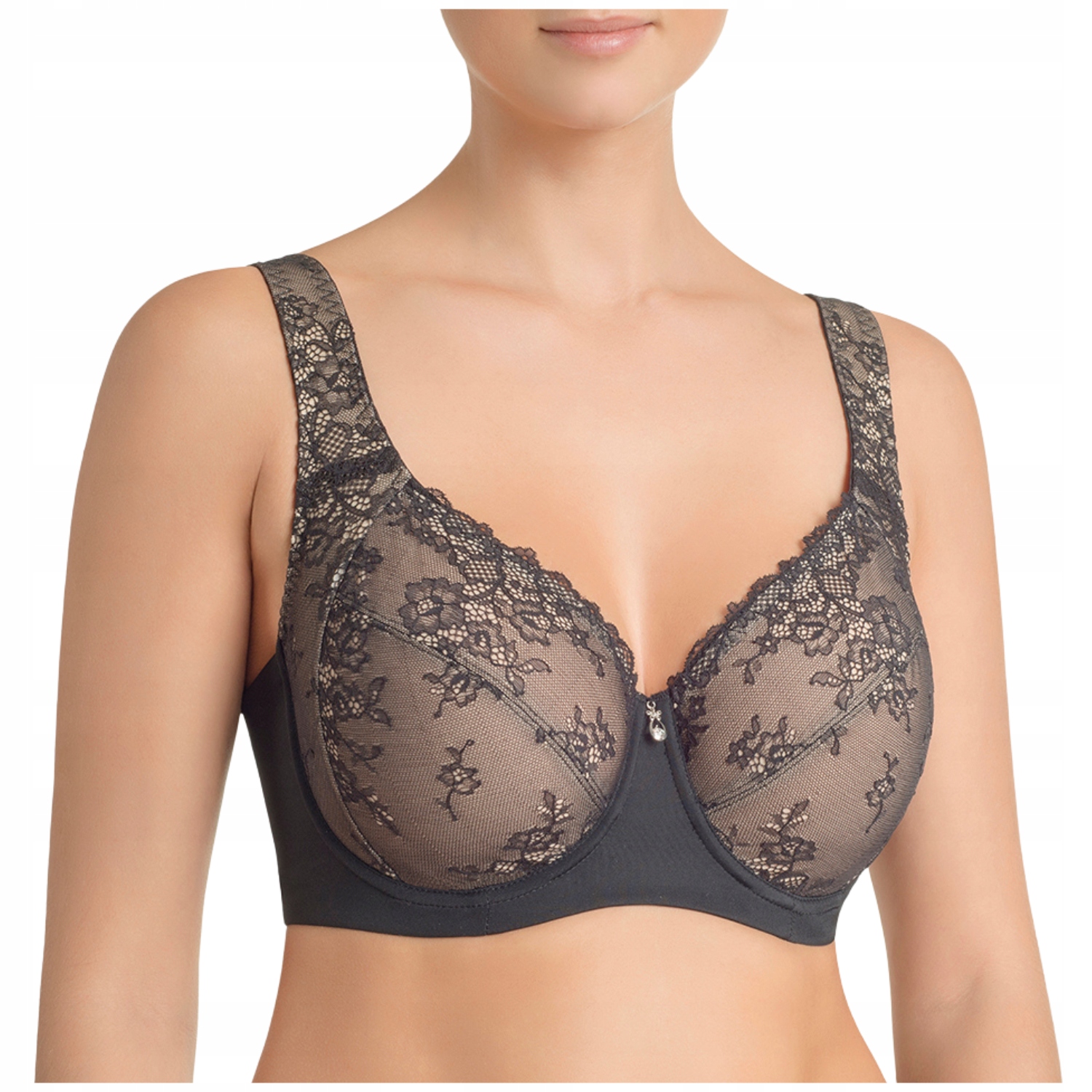 Podprsenka měkká, krajková, černá Nikol Djumon Valens soft 75D