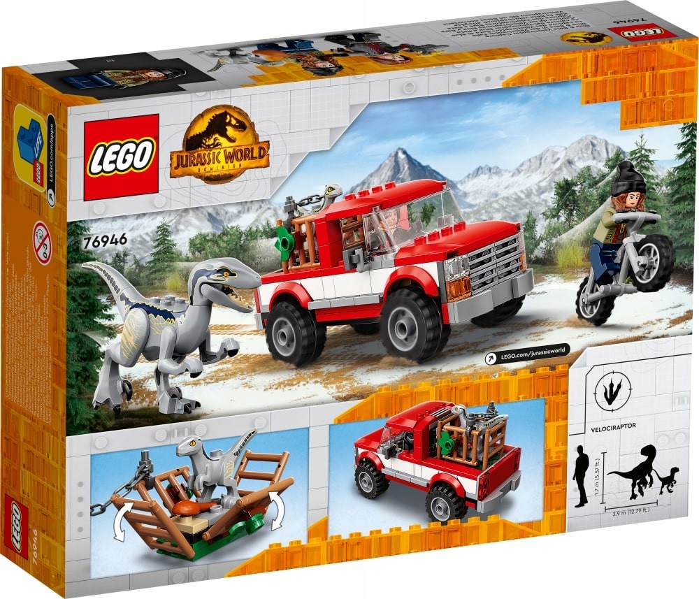 LEGO JURASSIC WORLD 76946 Schwytanie welociraptorów Blue i Bety Marka LEGO