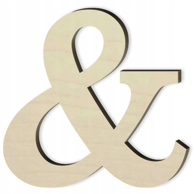 

drewniana Litera literka And et Times napis10cm