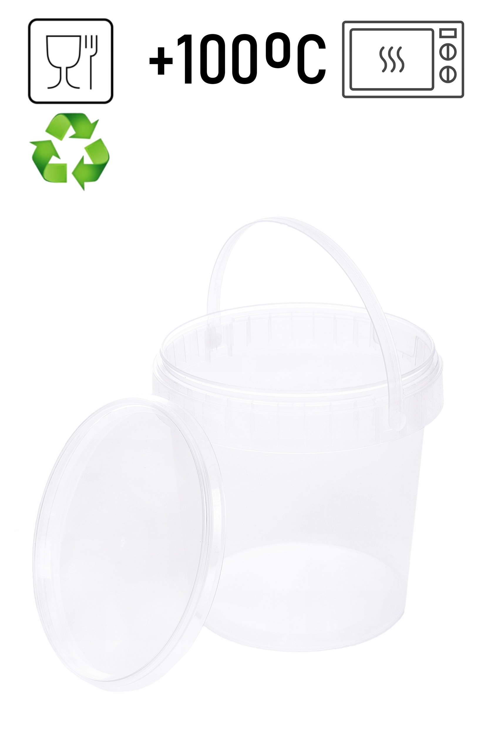 

Wiadro plastikowe z pokrywą 1 Litr na Żywność!
