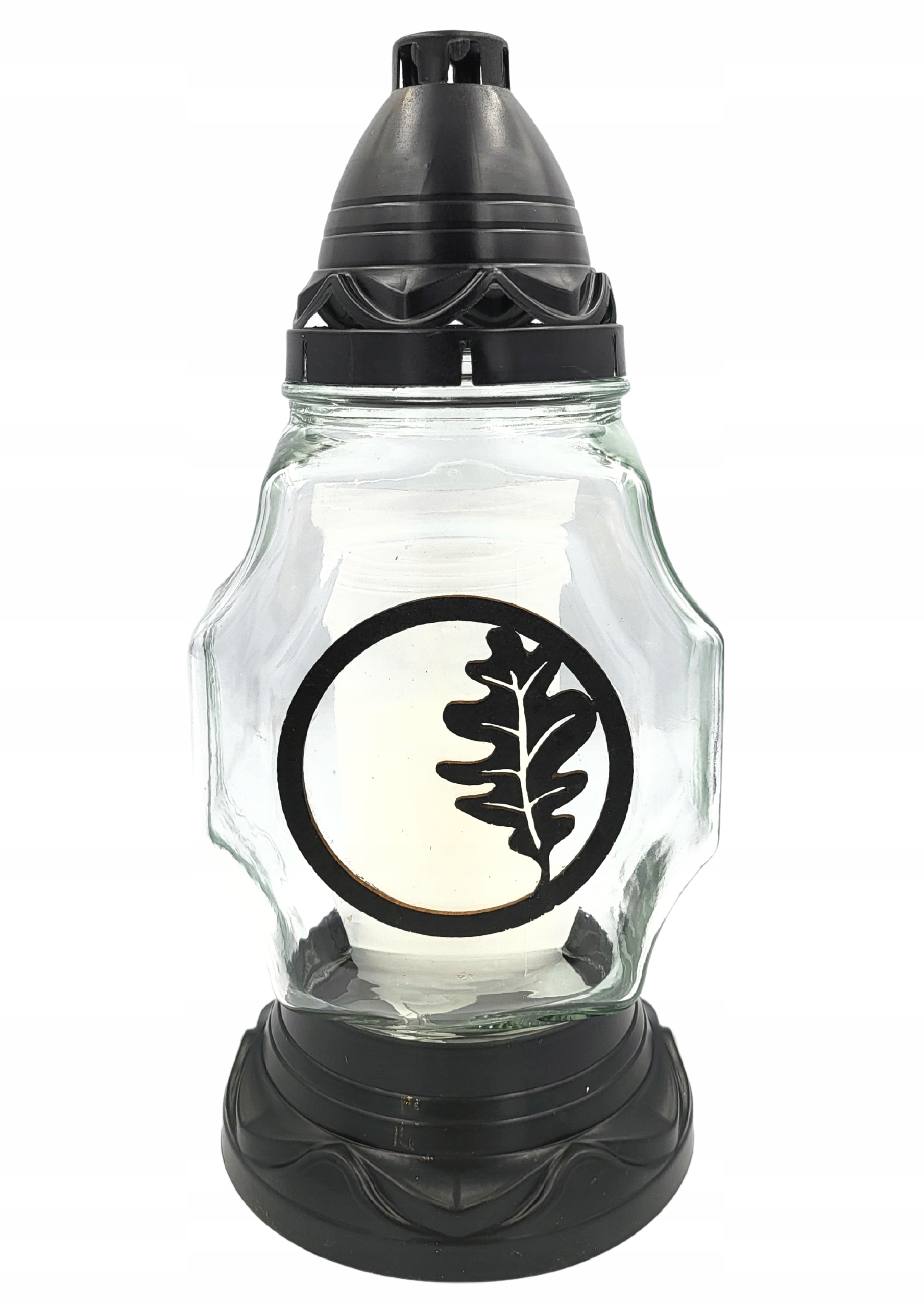 

Znicz na grób Lampion szklany na wkłady Apl Okrąg