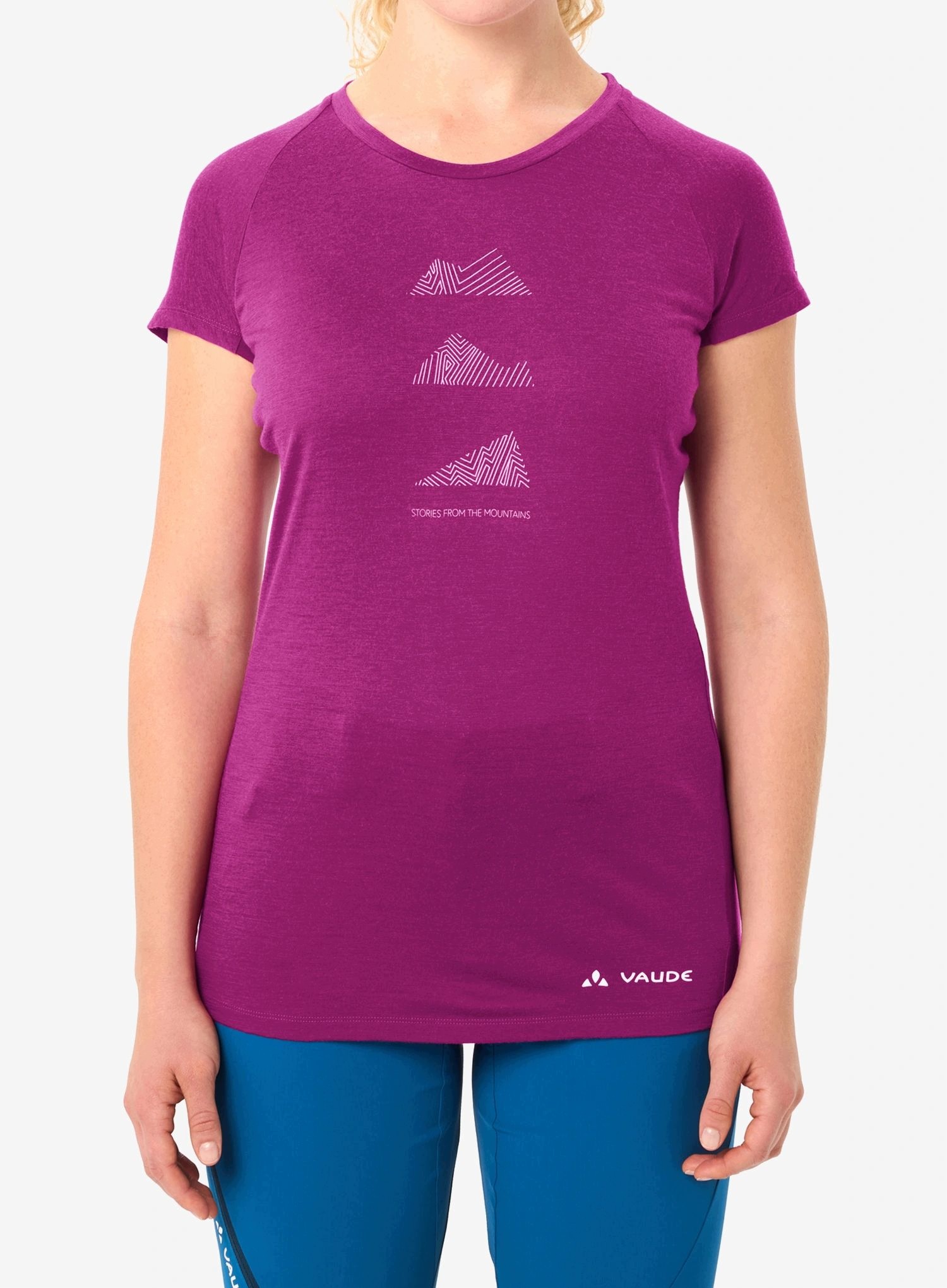 Dámské merino tričko Vaude Tekoa Wool T-Shirt pink orchid 42 (L)
