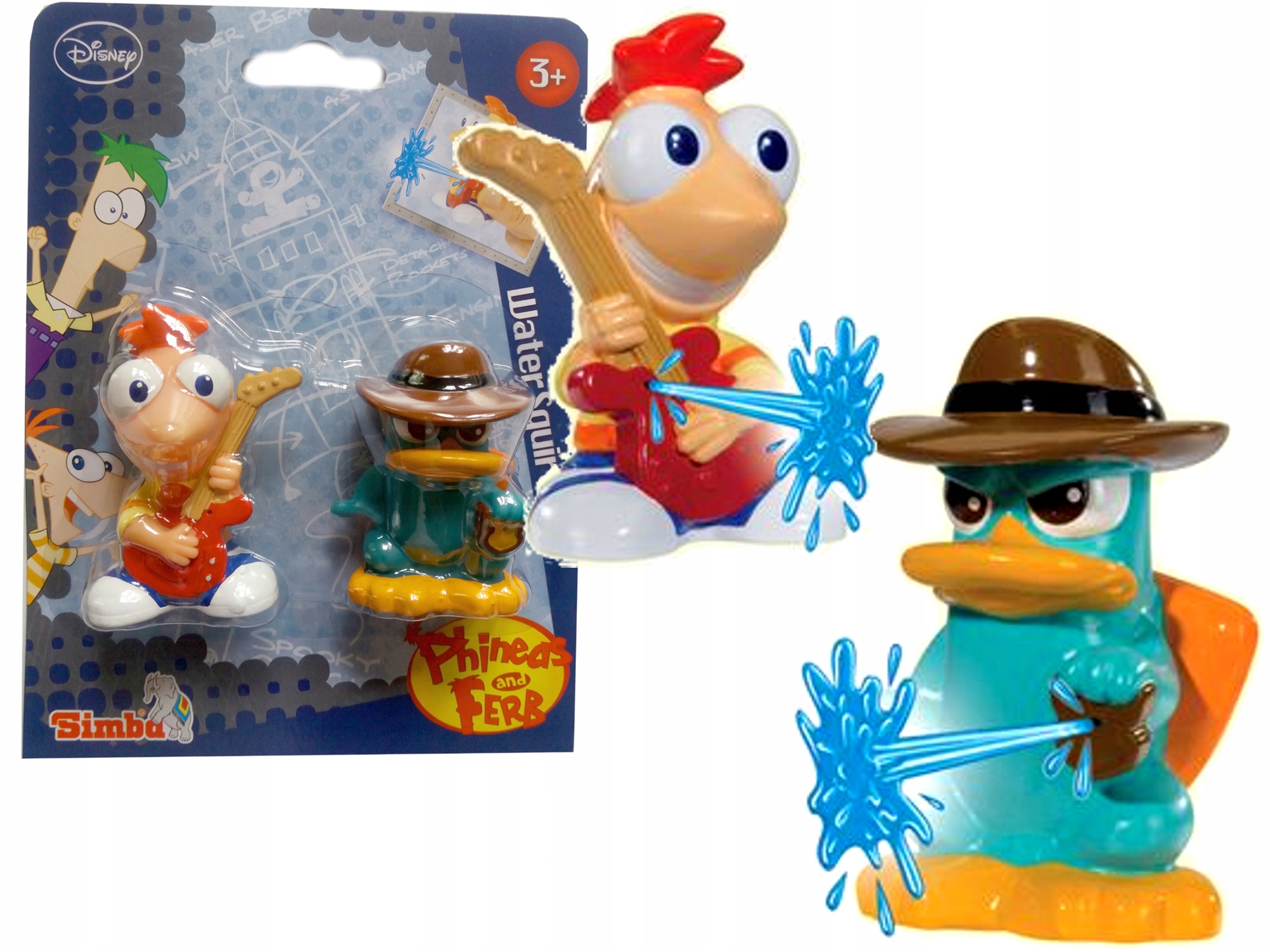 

2 psikawki Fineasz Dziobak figurka Phineas i Ferb