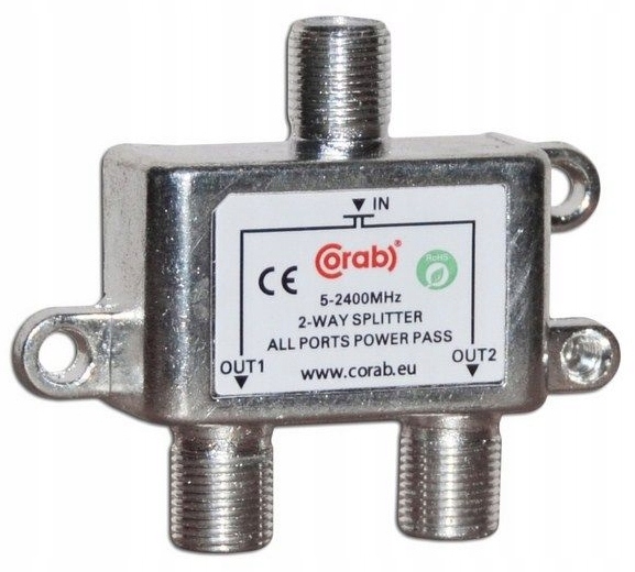 Rozgałęźnik 1/ 2 TV Rozdzielacz Splitter Unicable