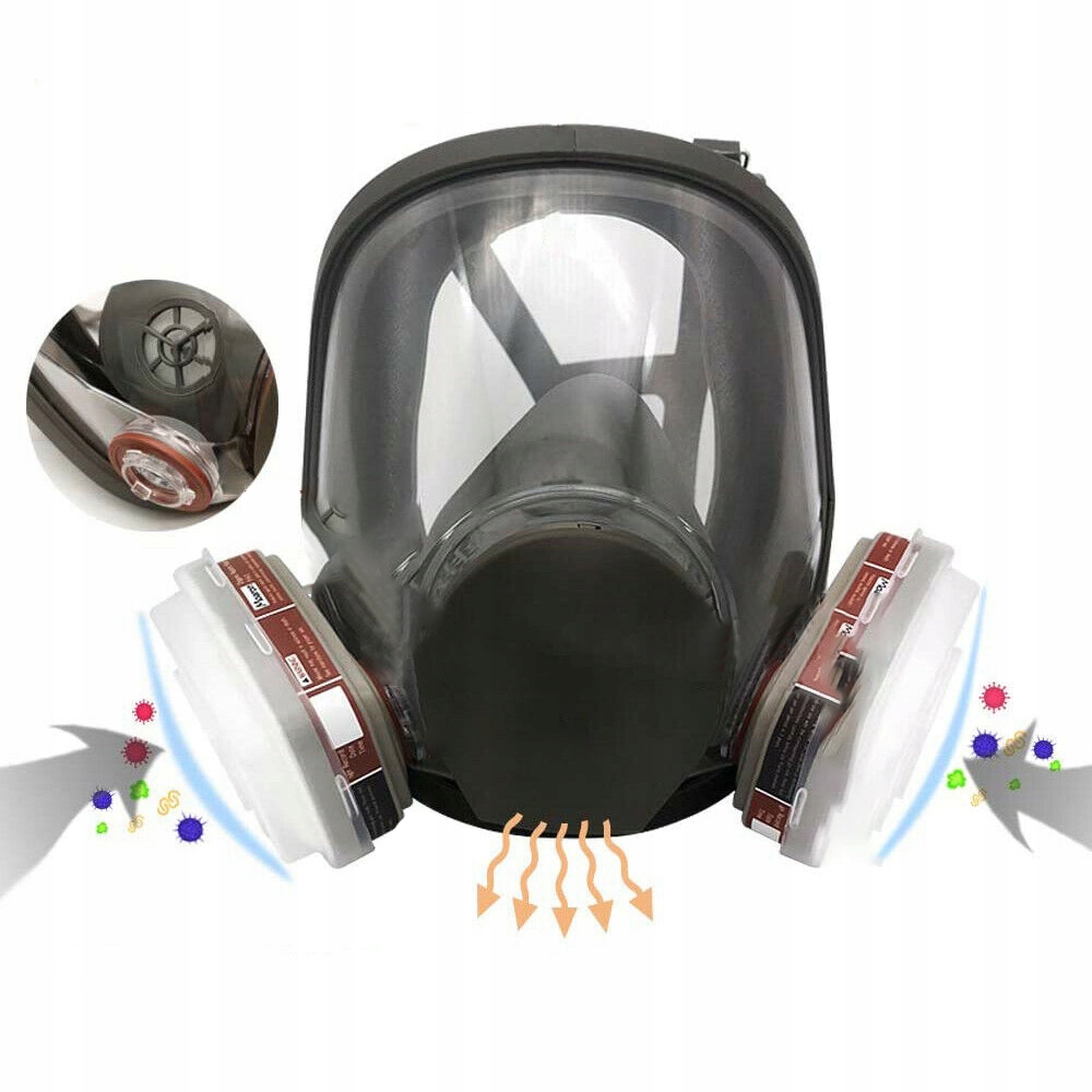 MASKA 6800 L LAKIERNICZA/ PRZECIWPYŁOWA PEŁNOTWARZOWA WIELOKROTNEGO Marka bez marki