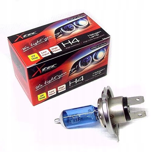 

Japońskie Żarówki Xtec H4 6000K 100W efekt Xenon