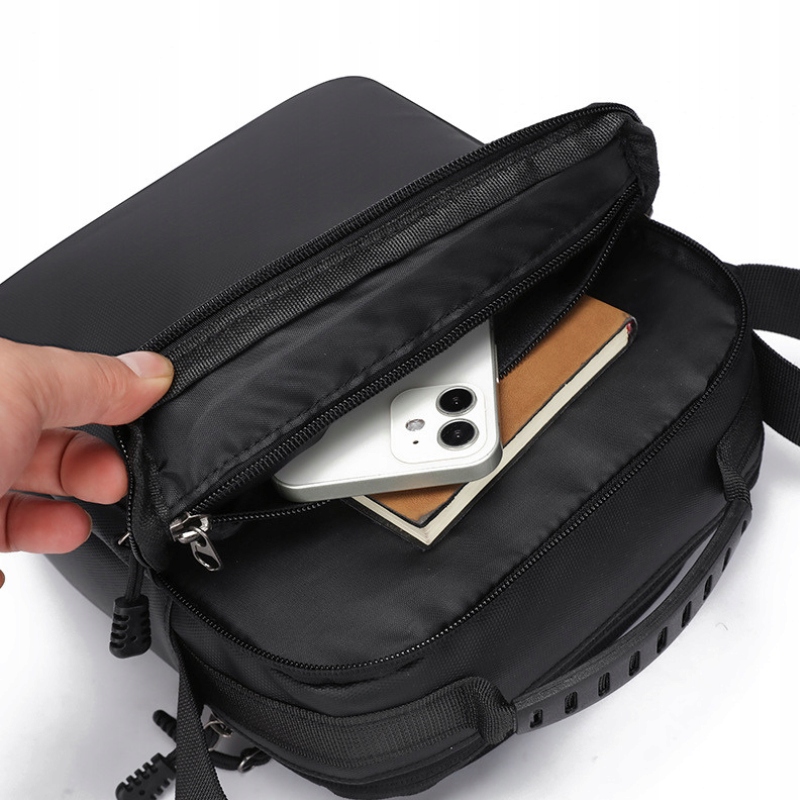 SASZETKA TORBA NERKA MĘSKA SPORTOWA NA RAMIĘ KLASYCZNA CZARNA EAN (GTIN) 701385368234