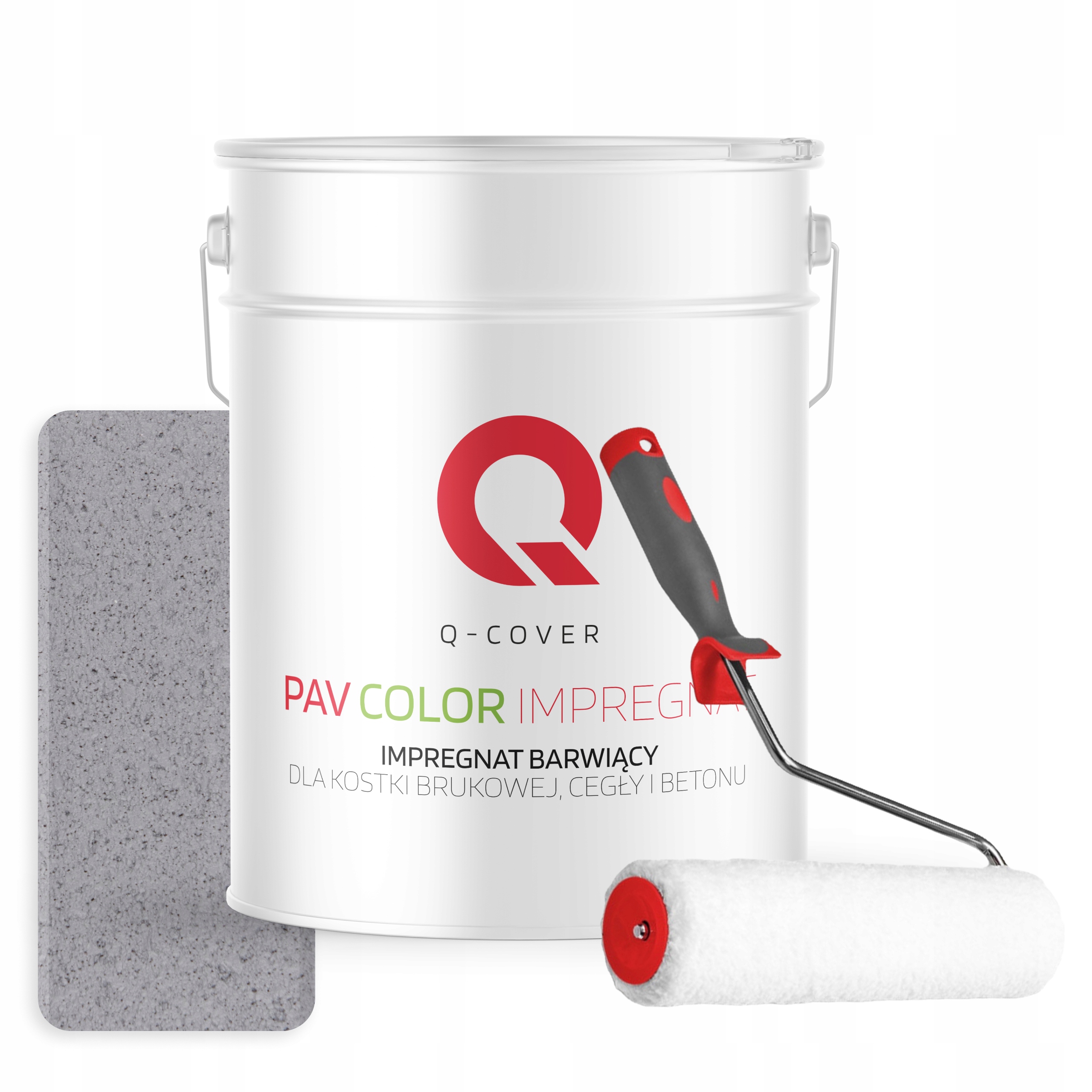 Barvicí impregnát na betonu betonové kostky 10 l Šedý Uv váleček