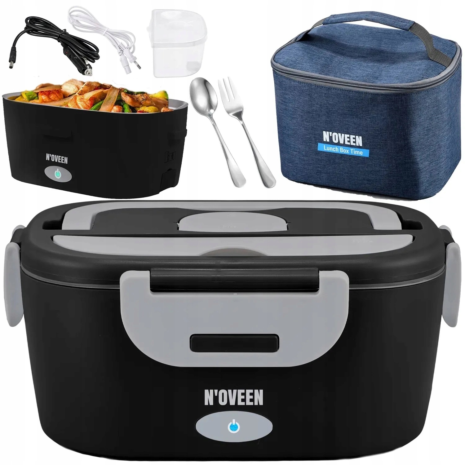 Lunch box N'oveen 1100 ml černá plast myčka nádobí