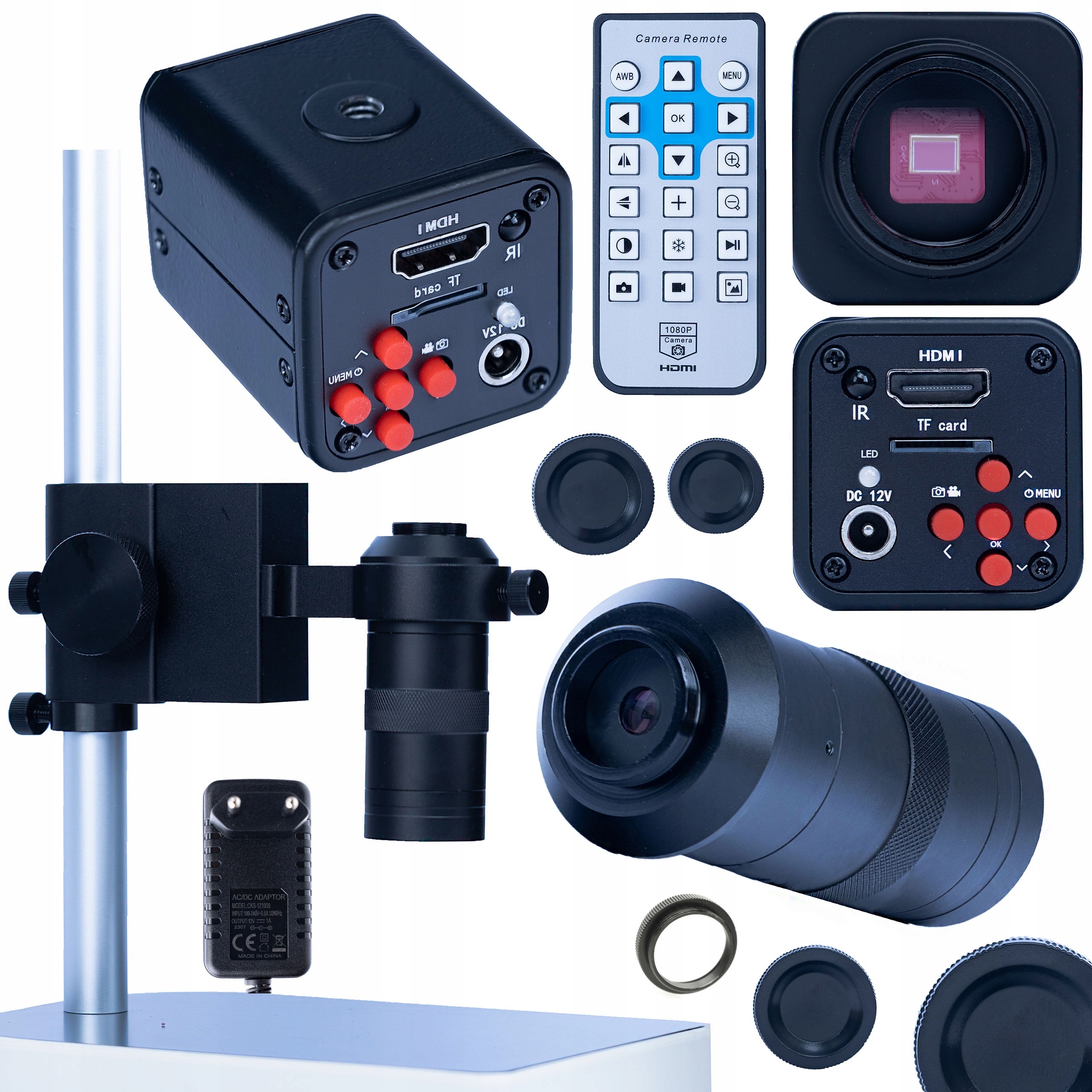 Mikroskop Norma Black Pro 3V1 Kamera Hdmi 1080P Objektiv 100X Platforma