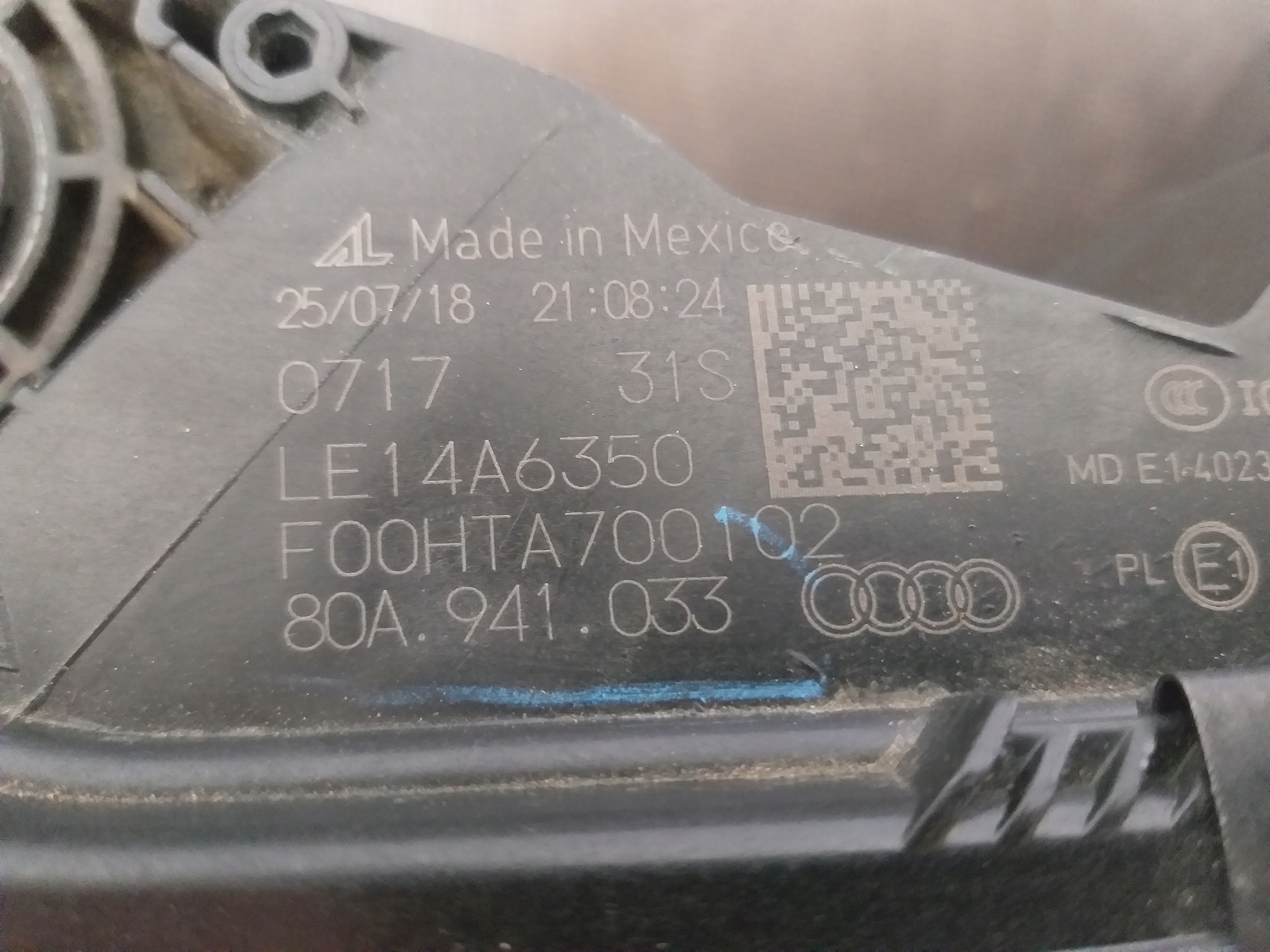 light front left AUDI Q5 FULL LED 80A941033