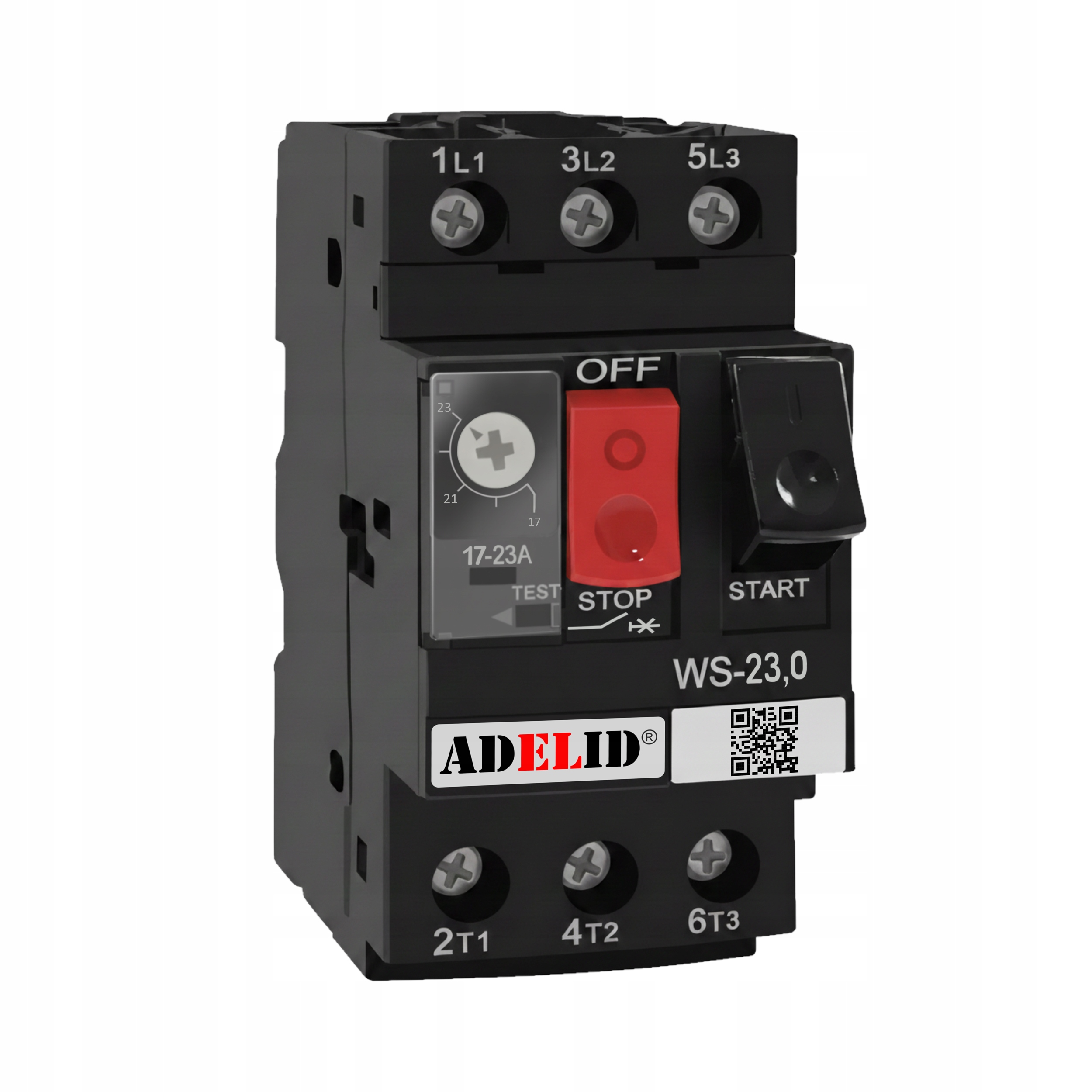 Wyłącznik Silnikowy Termik Na Szynę TH35 Ws 17-23A Ochrona Silnika