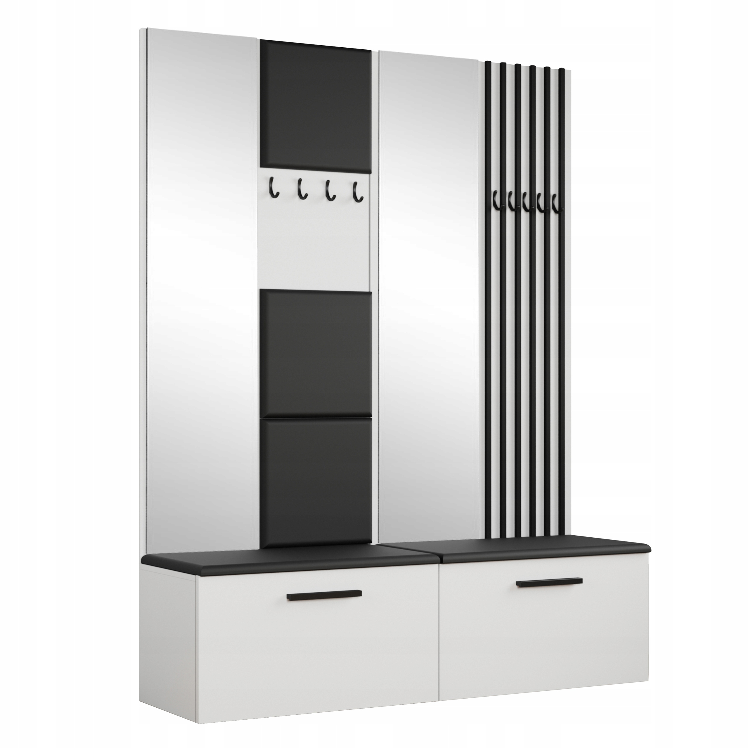 Šatní skříň Modulo 161,2/204/40 cm do předsíně Moderní bílá