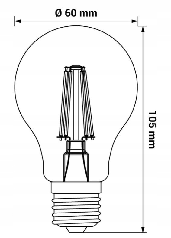 ŻARÓWKA LED E27 CLARO 7W 230V 808LM CIEPŁE ŚWIATŁO Kod producenta ORO04130