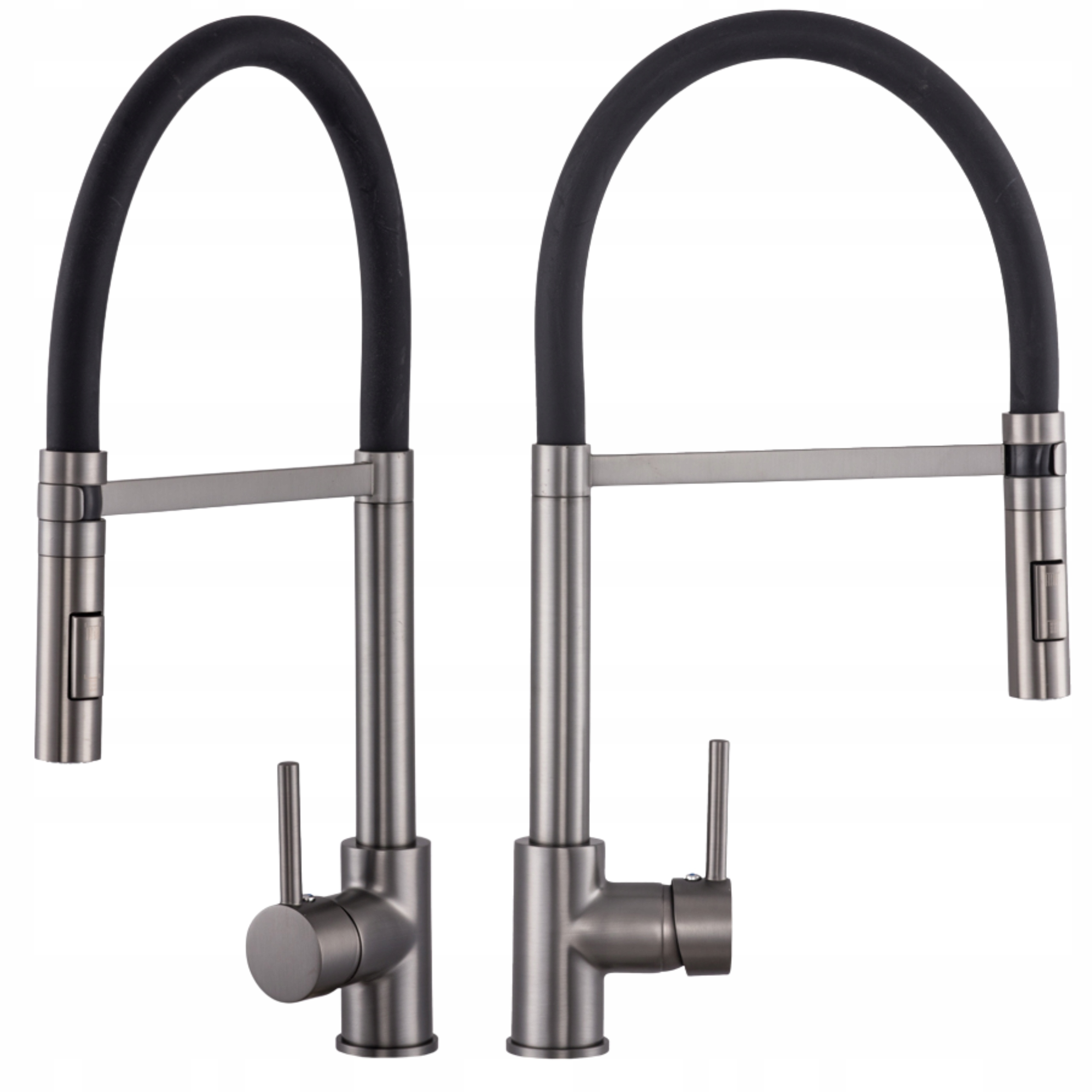 Kuchyňská Baterie Vento Kohoutek do dřezu Flexibilní Vytahovací Sprcha Gunmetal