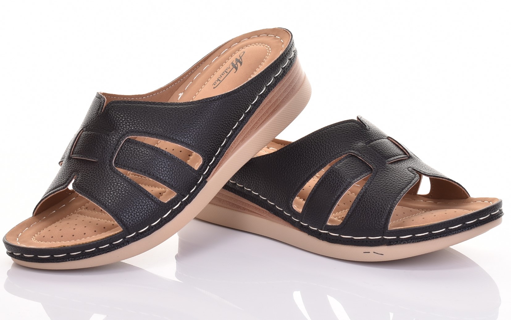 MEDYCZNE KLAPKI DAMSKIE LEKKIE SZYTE OBUWIE DO PRACY NA LATO Rozmiar 38