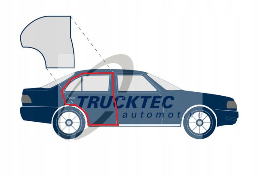 116 730 - Уплотнитель двери правый задний Mercedes W116 S-Class