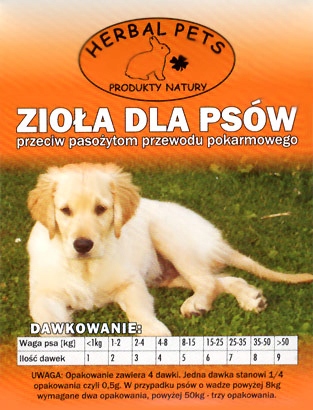 

Herbal Pets Zioła przeciw pasożytom 2g pies