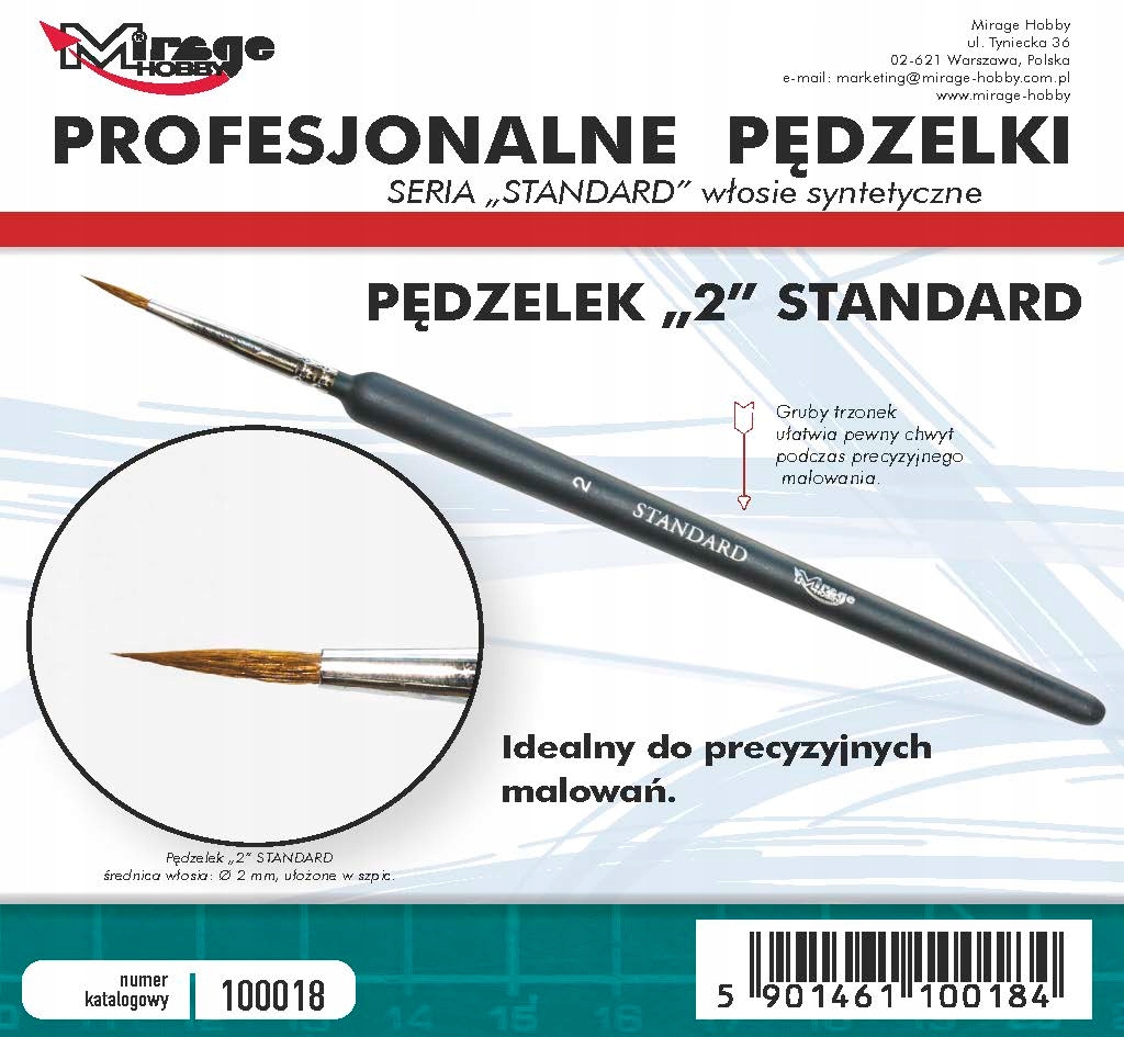 

Pędzel Mirage 100018 Standard nr 2 (syntetyczne)