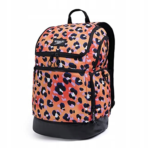 Speedo Teamster Backpack, Leopard Print, 35 Liter Kolor dominujący czerwony