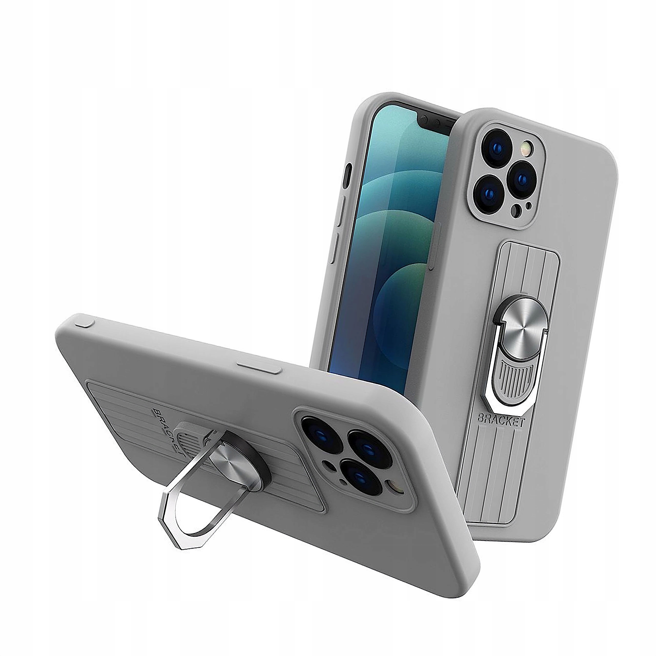 Ring Case silikonowe etui z uchwytem na palec i podstawką do iPhone 12 mini