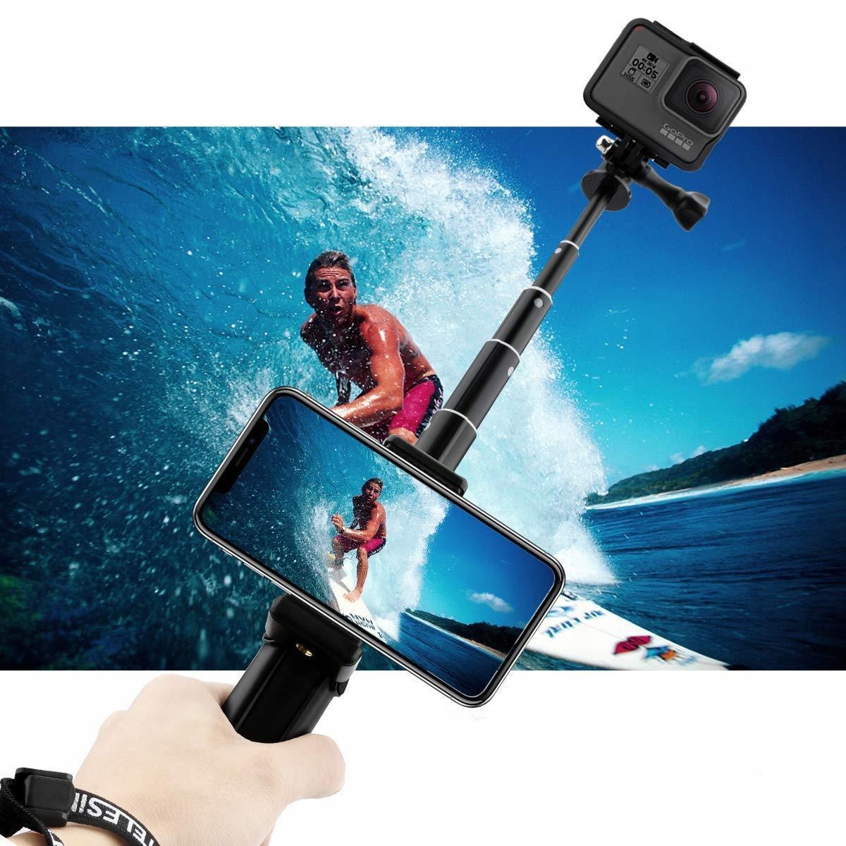 TELESIN SELFIE STICK DO TELEFONU I GOPRO 5/6/7/8/9 Marka Supero