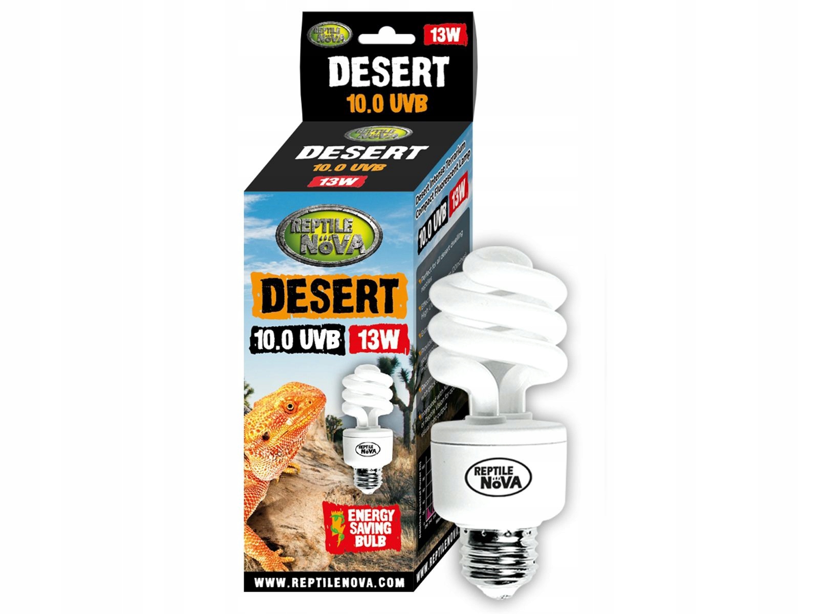Uvb žárovka Desert 13W 10.0 Reptile Nova