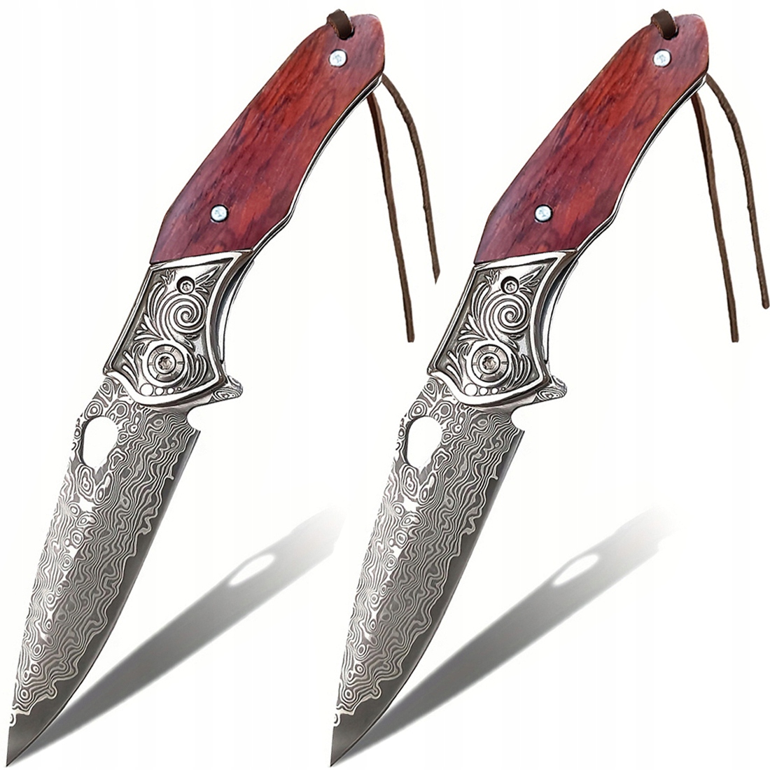 2 Ks Nůž Damascus Ocel Multifunkční multifunkční nářadí