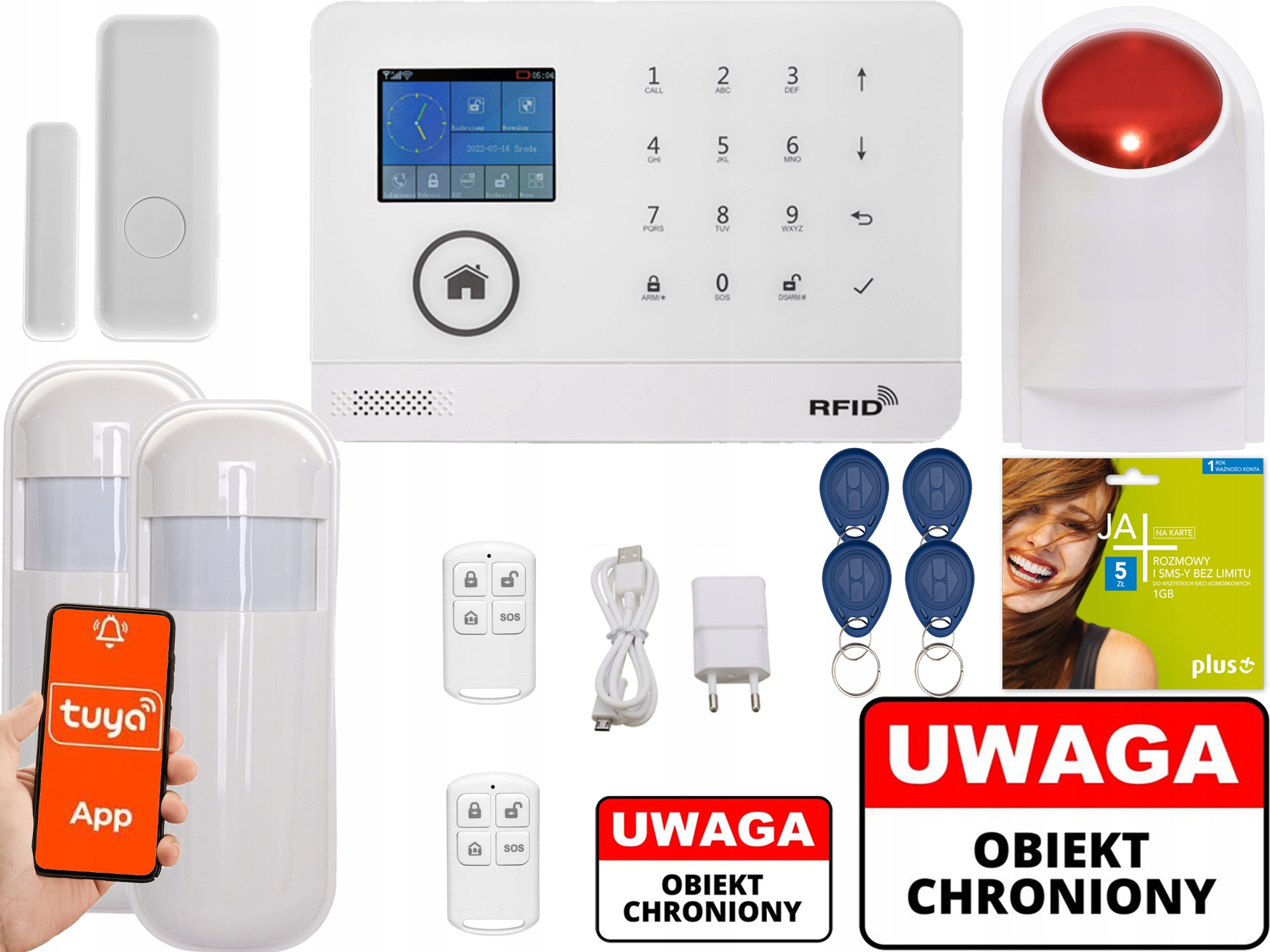 BEZPRZEWODOWY ALARM LCD GSM APP SYRENY WIFI POLSKI Kod producenta BEZPRZEWODOWY ALARM SL-103