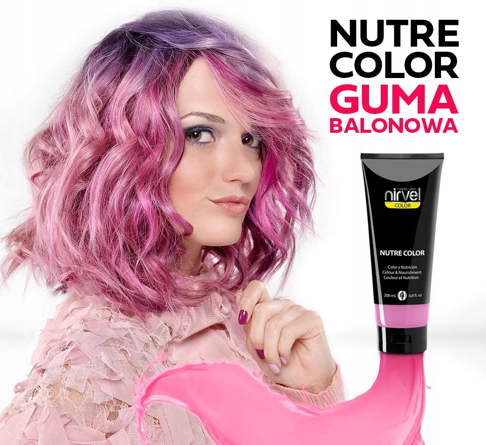 

Nirvel Nutre odżywka koloryzująca 200ml Bubble Gum