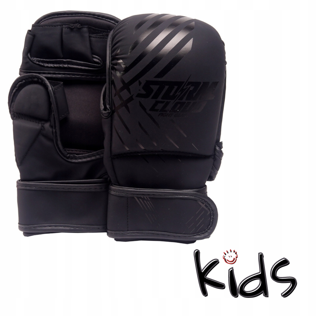 StormCloud Rękawice MMA dla dzieci Lynx Czarne Junior M