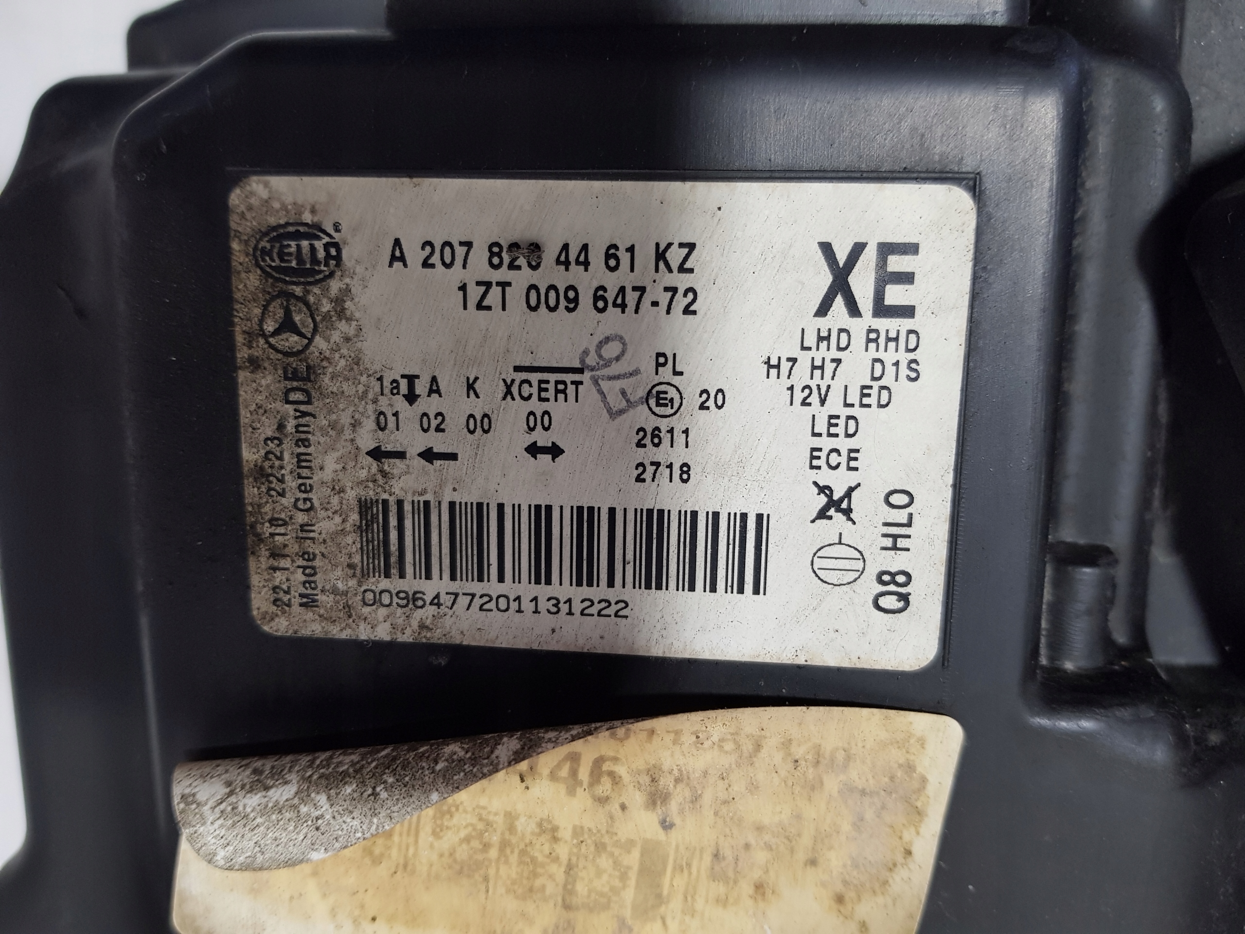 light XENON BI-XENON right front MERCEDES W207 C207