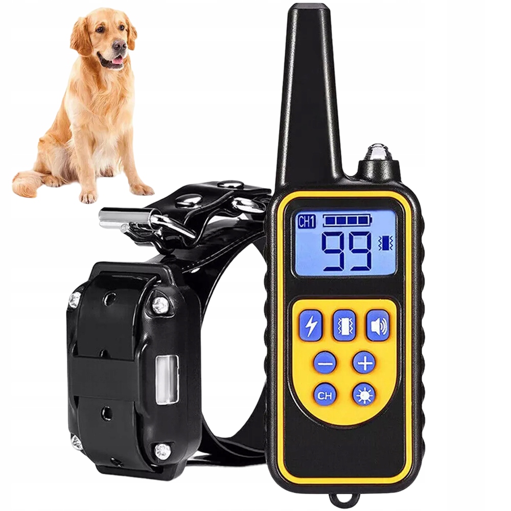 Levně Elektrický Výcvikový Obojek Pro Psa Se Zvukem A Vibrací, Dosah 800 M