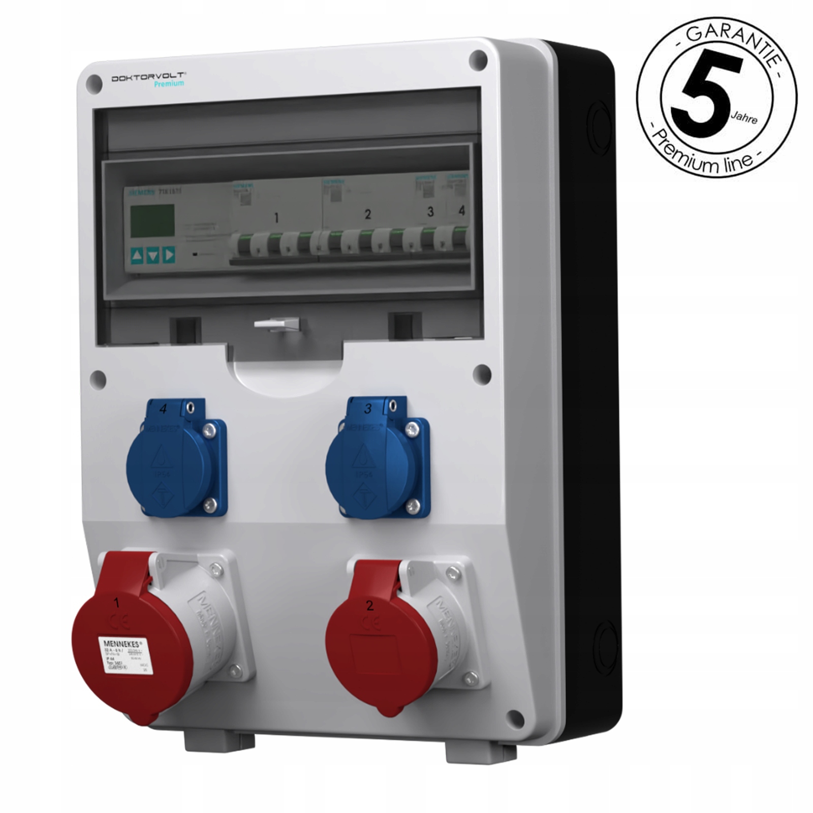 Stavebný rozvádzač s počítadlom Siemens 32A 2x230V Schuko rozvádzač