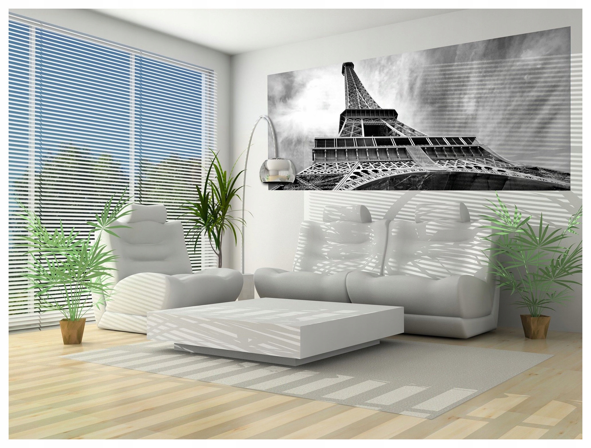 Vliesová fototapeta Eiffelova věž Paříž šedá elegance 250x104 lepidlo
