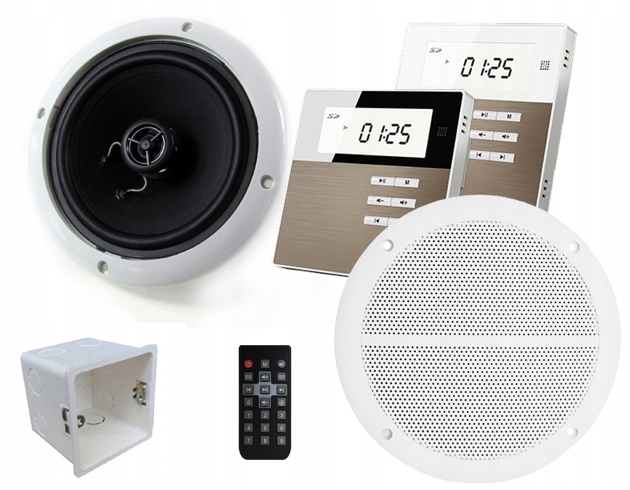 RADIO SUFITOWE BLUETOOTH MP3 ŁAZIENKOWE KUCHNIA ODTWARZACZ ŚCIENNY SALON