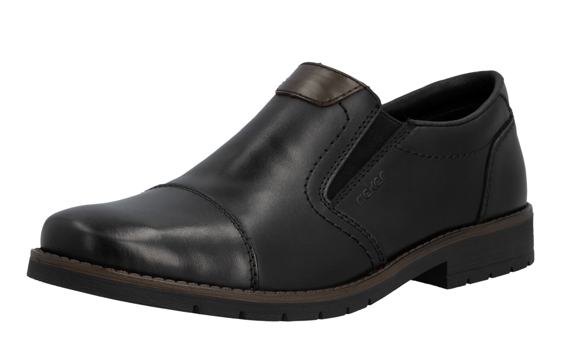 Rieker 13950-00 vel.44 černé kožené elegantní pánské polobotky