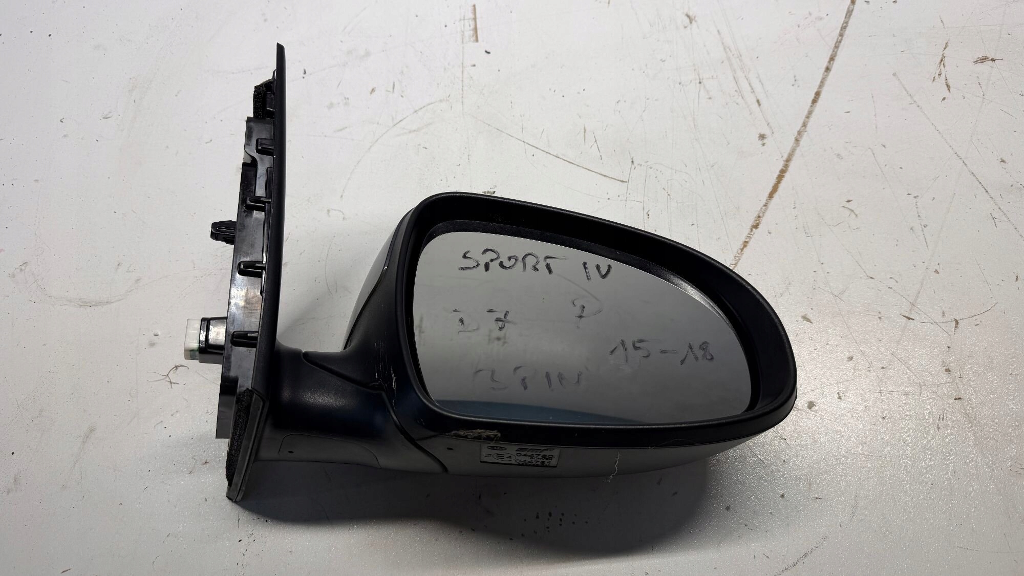 KIA SPORTAGE IV mirror right 3 PIN D7 15-18