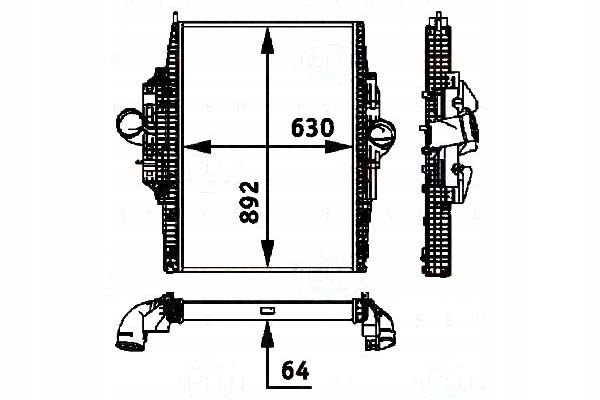 BEHR HELLA INTERCOOLER CHŁODNICA POWIETRZA DOŁADOW
