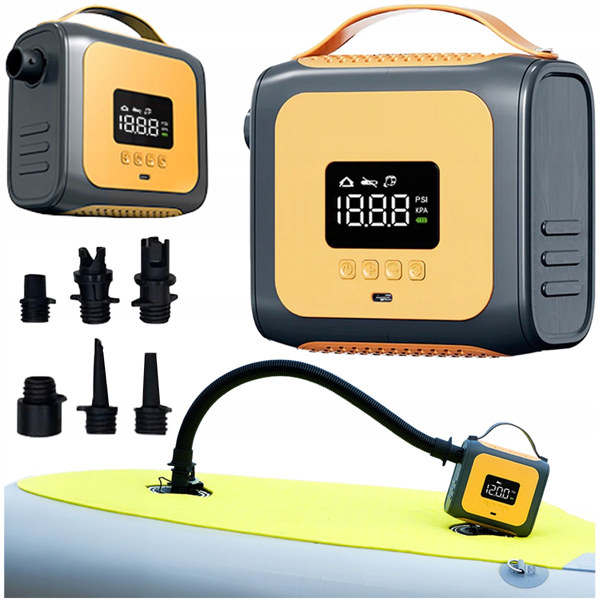 Aerogogo Giga Pump Zetta 138 bezprzewodowa pompka do namiotu kajaka supa