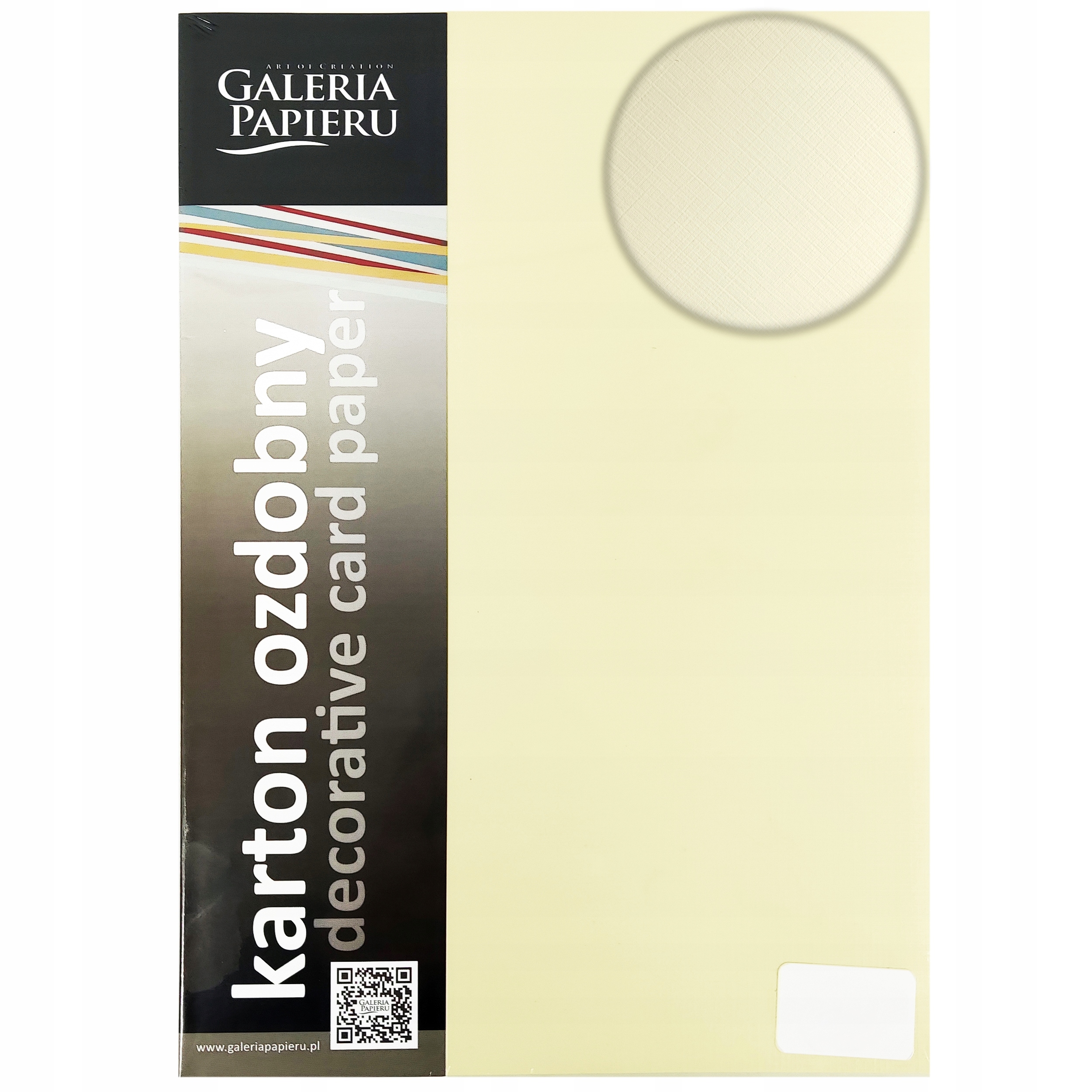 KARTON OZDOBNY PŁÓTNO KREMOWY 240G/M2 (20) 4333