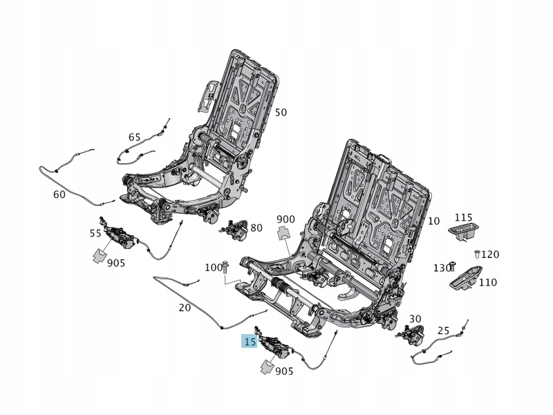 A166906000964 - ORG двигатель регулировки заднего сиденья MERCEDES GLS X166