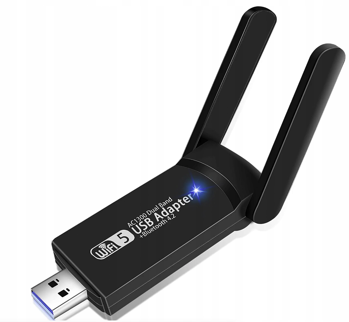 

Karta Sieciowa Wi-fi Bluetooth 5.0 USB3.0 1300Mbps