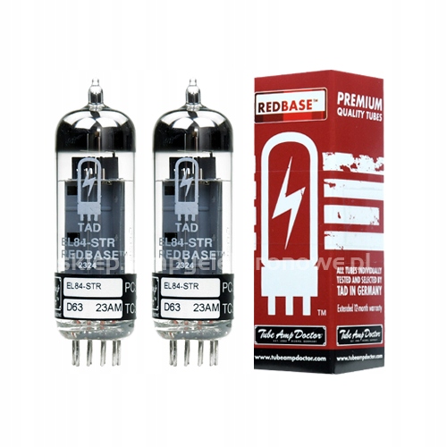 EL84-STR 6BQ5 Redbase Tad Premium Matched 2 ks vybraný pár