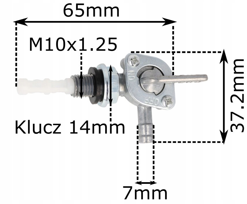 Kranik zawór paliwa agregat do agregatu prądotwórczego LEWY - L Rodzaj zawór