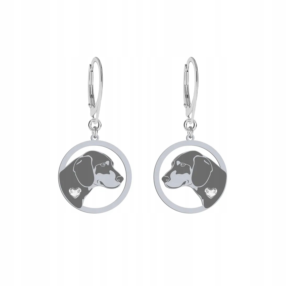 Stříbrné Náušnice 925 se psem Slovenský Kopov Žena Dárek Gravírování Bonus