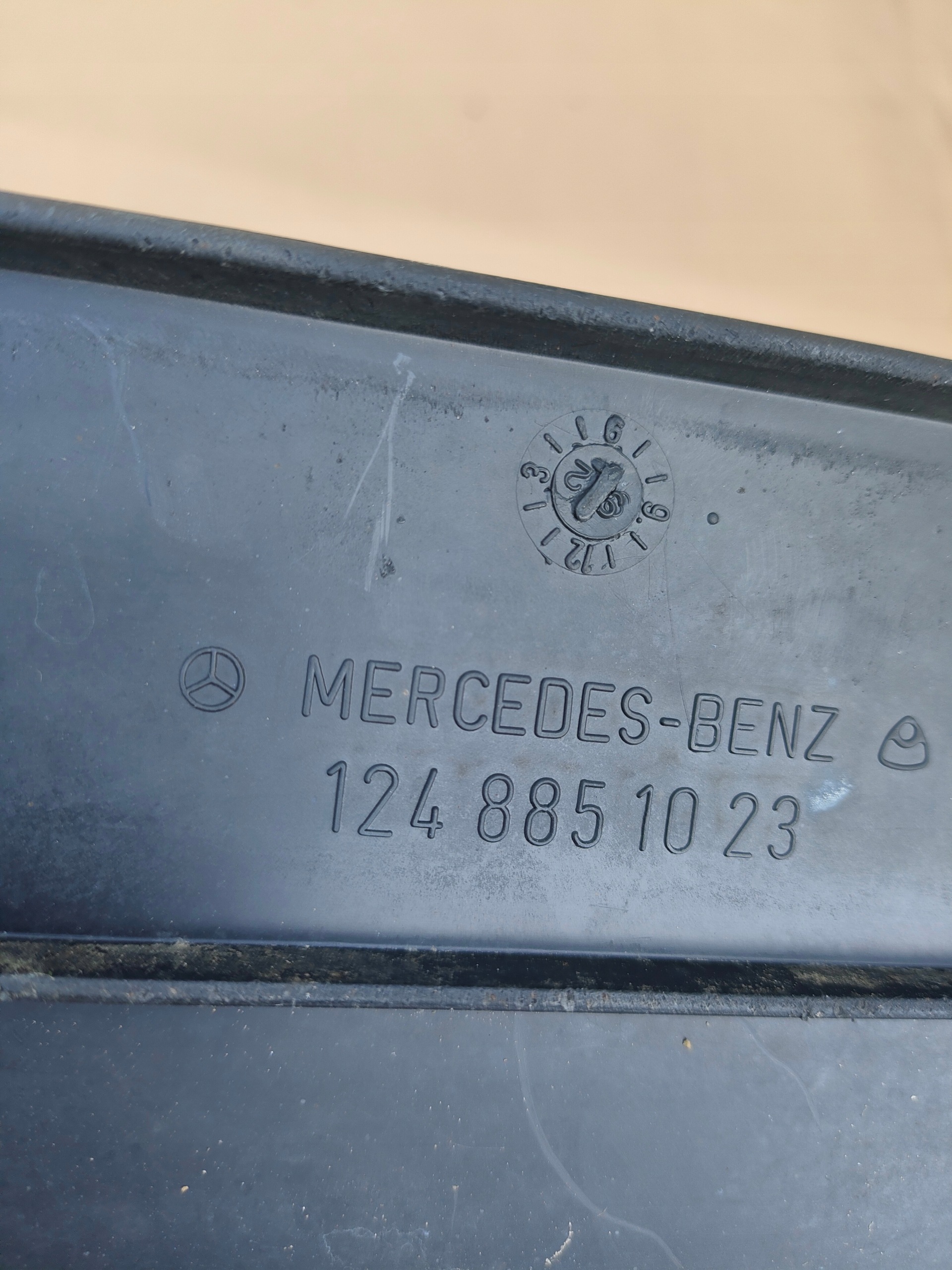 pad below TABLICE registration frame MERCEDES 124 W124 1248851023